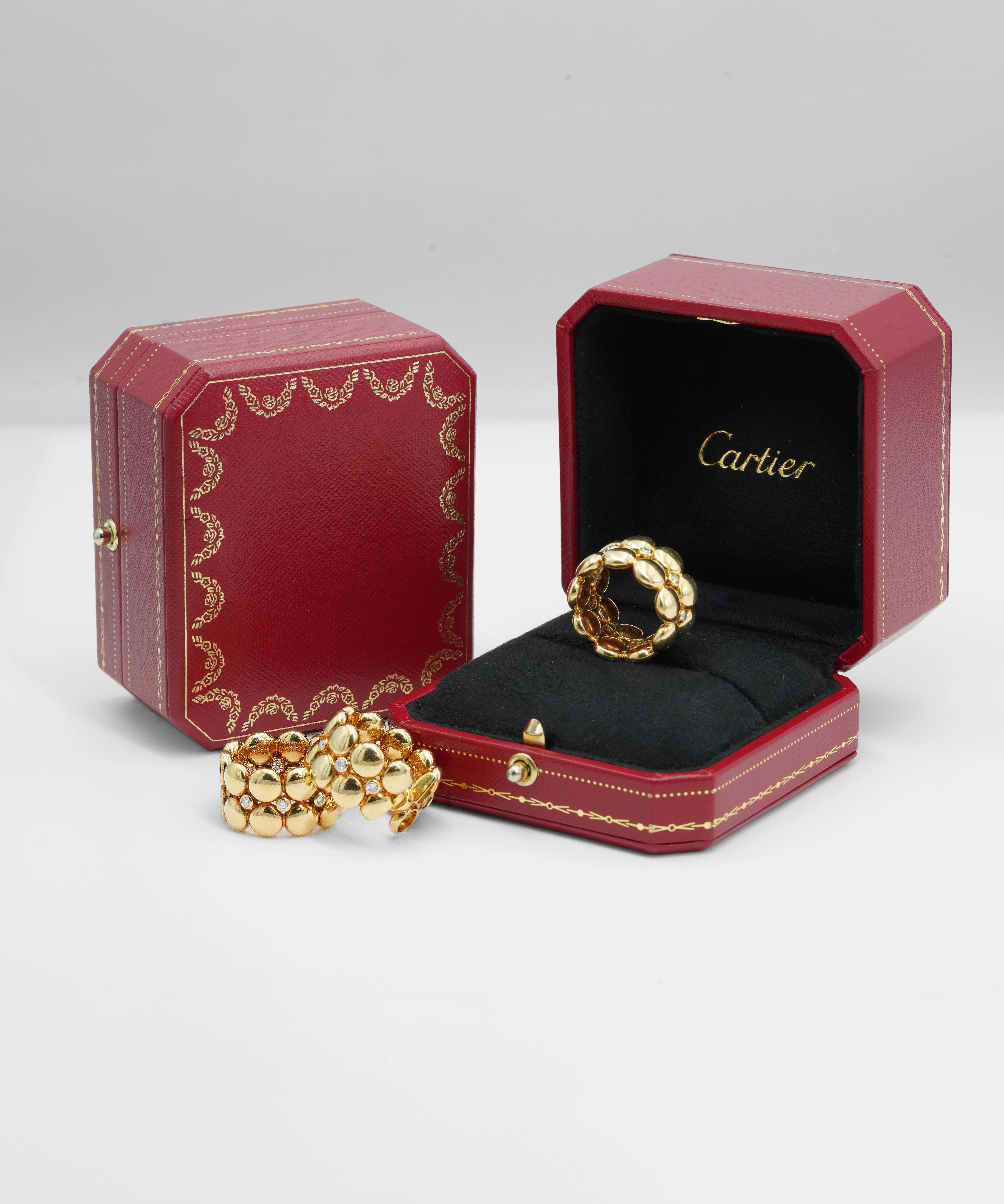 Cartier Honeycomb set, 18K yellow gold