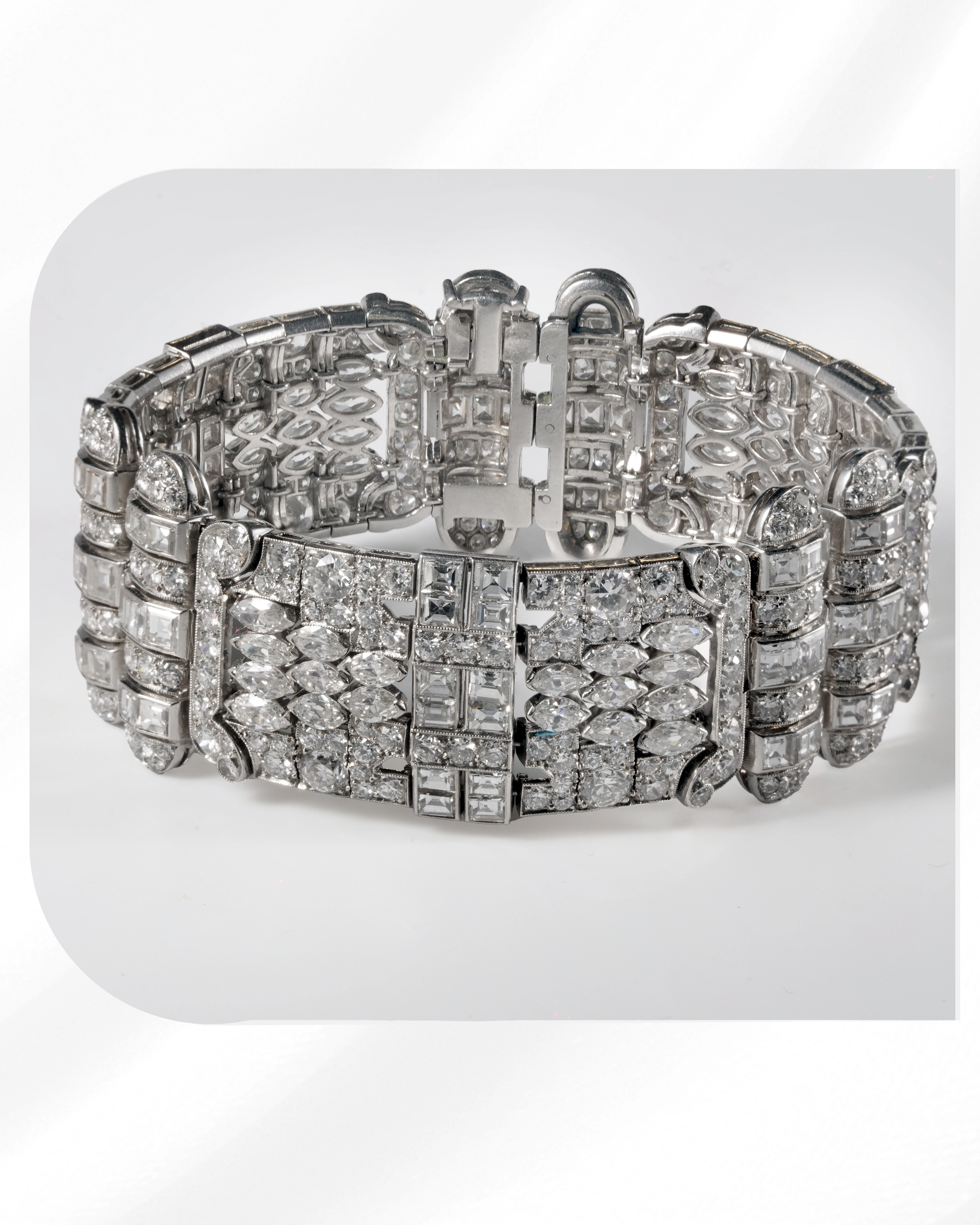 Art Deco multi-cut diamond bracelet